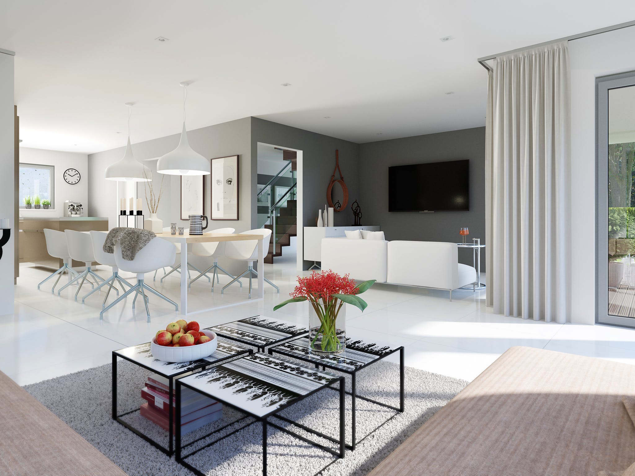 Fertighaus EVOLUTION 161 V4 von Bien-Zenker Schlüsselfertig ab 349644€, Satteldach-Klassiker Innenansicht 1
