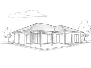 Massivhaus Bungalow 130 von Ever Energy Home, Bungalow Außenansicht 2