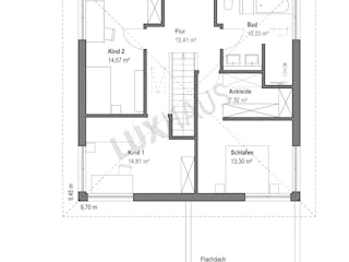 Fertighaus Walmdach 160 von LUXHAUS Schlüsselfertig ab 505000€, Stadtvilla Grundriss 2