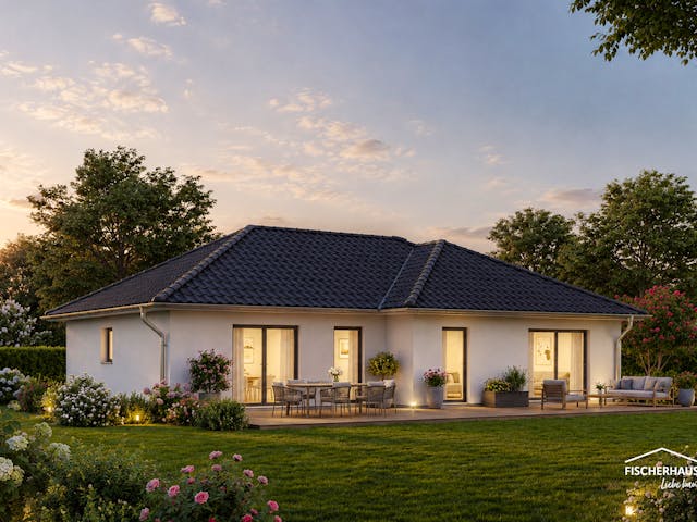 Fertighaus Bungalow 109 von FischerHaus, Bungalow Außenansicht 1