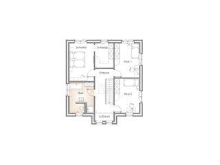Massivhaus STADTVILLA 150 von Kähler Massivhaus Schlüsselfertig ab 400250€, Stadtvilla Grundriss 2