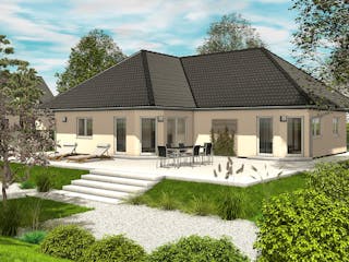 Massivhaus Müritz von TIMOWA Massivhäuser Schlüsselfertig ab 319900€, Bungalow Außenansicht 1