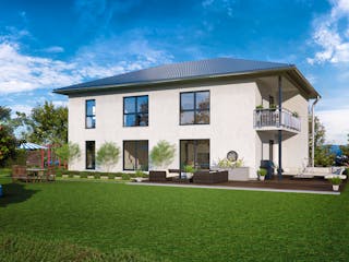 Fertighaus Zweifamilienhaus 22-280 von BoHolz Haus Schlüsselfertig ab 688606€, Stadtvilla Außenansicht 1