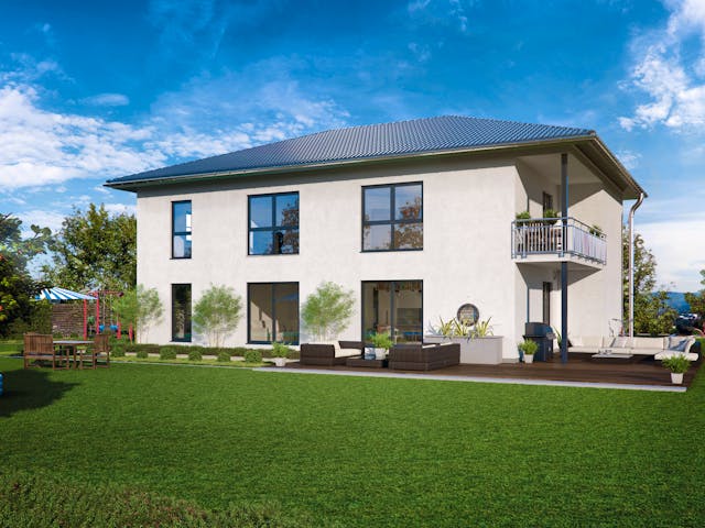Fertighaus Zweifamilienhaus 22-280 von BoHolz Haus Schlüsselfertig ab 688606€, Stadtvilla Außenansicht 1