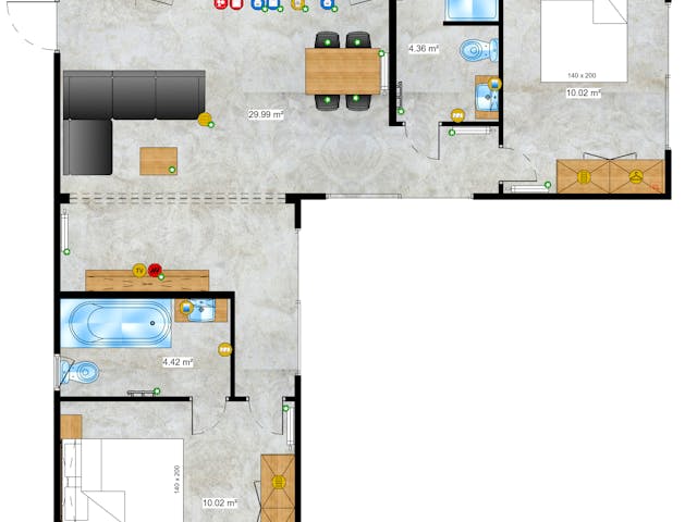 Fertighaus Mallorca von Easy Homes - Tiny- & Modulhäuser Schlüsselfertig ab 189000€, Bungalow Grundriss 1