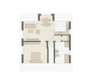 Massivhaus Haus Bremen (2 WE) von ROTH MASSIVHAUS Schlüsselfertig ab 398600€, Satteldach-Klassiker Grundriss 1