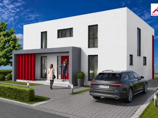 Massivhaus Stadtvilla 202 von Mein Haus Bausysteme, Stadtvilla Außenansicht 1