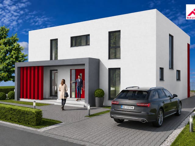 Massivhaus Stadtvilla 202 von Mein Haus Bausysteme, Stadtvilla Außenansicht 1