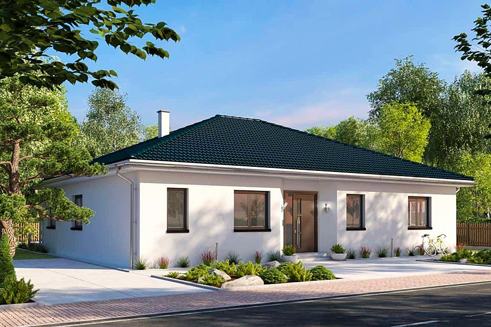 Massivhaus Aestas von AUREA Massivhaus, Bungalow Außenansicht 1