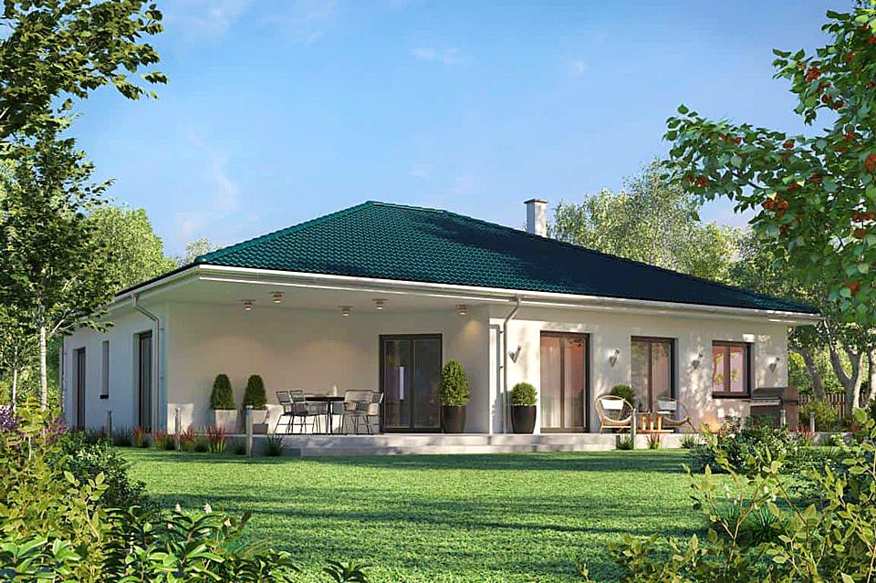 Massivhaus Aestas von AUREA Massivhaus, Bungalow Außenansicht 2