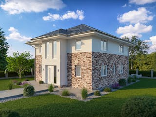 Massivhaus STADTVILLA 150 von Kähler Massivhaus Schlüsselfertig ab 400250€, Stadtvilla Außenansicht 1