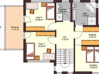 Fertighaus Architektenhaus 151 von Zimmermann Haus Schlüsselfertig ab 298980€, Cubushaus Grundriss 2