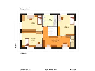 Fertighaus Agnes 150 von Klaus Kowalski Immobilien Schlüsselfertig ab 219363€, Stadtvilla Grundriss 1