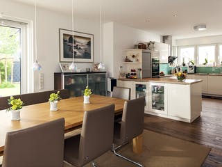 Massivhaus Abendroth von AIM Hausbau, Cubushaus Innenansicht 1