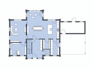 Massivhaus Dorn von AIM Hausbau, Stadtvilla Grundriss 1