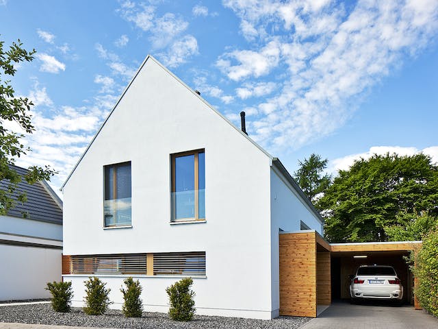 Massivhaus Immel von AIM Hausbau, Satteldach-Klassiker Außenansicht 1