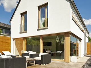 Massivhaus Immel von AIM Hausbau, Satteldach-Klassiker Außenansicht 4