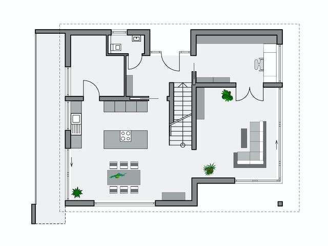 Massivhaus Ohlig von AIM Hausbau, Satteldach-Klassiker Grundriss 1