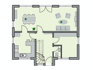 Massivhaus Paulik von AIM Hausbau, Satteldach-Klassiker Grundriss 1