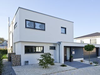 Massivhaus Schönborn von AIM Hausbau, Cubushaus Außenansicht 1