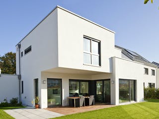 Massivhaus Schönborn von AIM Hausbau, Cubushaus Außenansicht 2