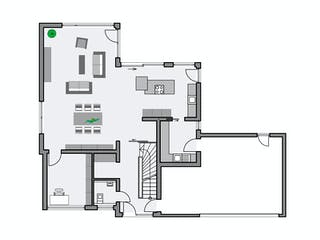 Massivhaus Schönborn von AIM Hausbau, Cubushaus Grundriss 1