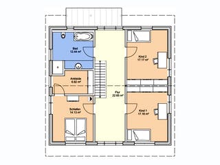 Fertighaus Geirangerfjord von AKOST Holzhäuser, Satteldach-Klassiker Grundriss 2