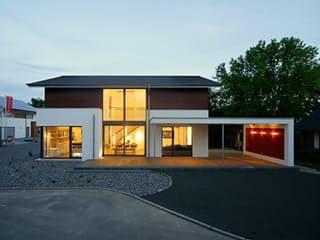 Fertighaus Aktionshaus Vital182 von Bittermann & Weiss Holzhaus Schlüsselfertig ab 362300€, Außenansicht 3