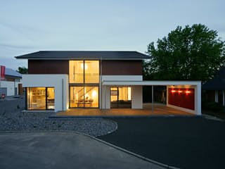 Fertighaus Aktionshaus Vital182 von Bittermann & Weiss Holzhaus Schlüsselfertig ab 362300€, Außenansicht 4