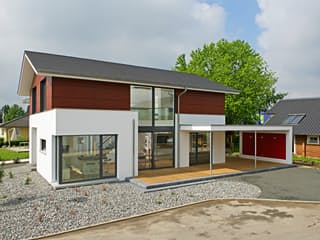 Fertighaus Aktionshaus Vital182 von Bittermann & Weiss Holzhaus Schlüsselfertig ab 362300€, Außenansicht 6