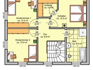 Fertighaus Albertino 131 A von Albert Haus Schlüsselfertig ab 203652€, Stadtvilla Grundriss 2