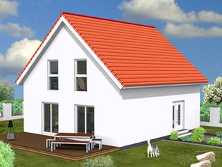 Fertighaus Albertino 139 A von Albert Haus Schlüsselfertig ab 196900€, Satteldach-Klassiker Außenansicht 1