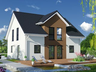 Fertighaus Albertino 154 C von Albert Haus Schlüsselfertig ab 211575€, Satteldach-Klassiker Außenansicht 1