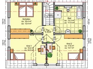 Fertighaus Albertino 154 C von Albert Haus Schlüsselfertig ab 211575€, Satteldach-Klassiker Grundriss 2