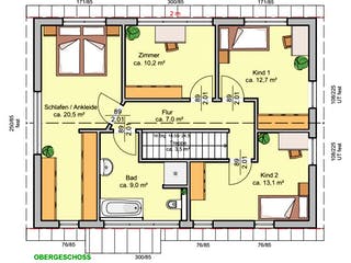 Fertighaus Albertino 155 von Albert Haus Schlüsselfertig ab 225930€, Satteldach-Klassiker Grundriss 2