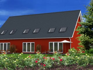 Fertighaus Alessa 142 - Reihenendhaus von Klaus Kowalski Immobilien Schlüsselfertig ab 167750€, Außenansicht 1
