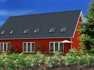 Fertighaus Alessa 142 - Reihenmittelhaus von Klaus Kowalski Immobilien Schlüsselfertig ab 158250€, Außenansicht 1