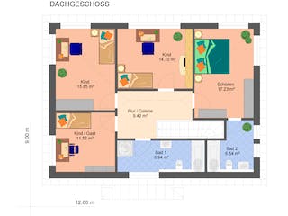 Fertighaus Alexandra 175 von Klaus Kowalski Immobilien, Stadtvilla Grundriss 1
