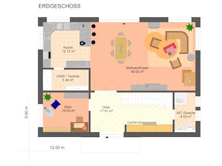 Fertighaus Alexandra 175 von Klaus Kowalski Immobilien, Stadtvilla Grundriss 2