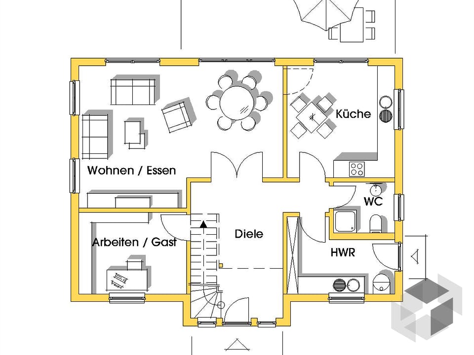 Alexandra (KfW-Effizienzhaus 40) von Dammann-Haus Grundriss