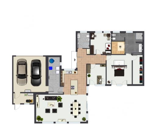 Fertighaus Algarve 182 von GUSSEK HAUS Schlüsselfertig ab 437200€, Bungalow Grundriss 1