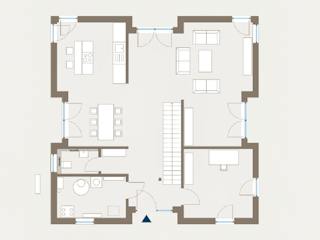 Fertighaus City Villa 1 von allkauf haus, Stadtvilla Grundriss 1