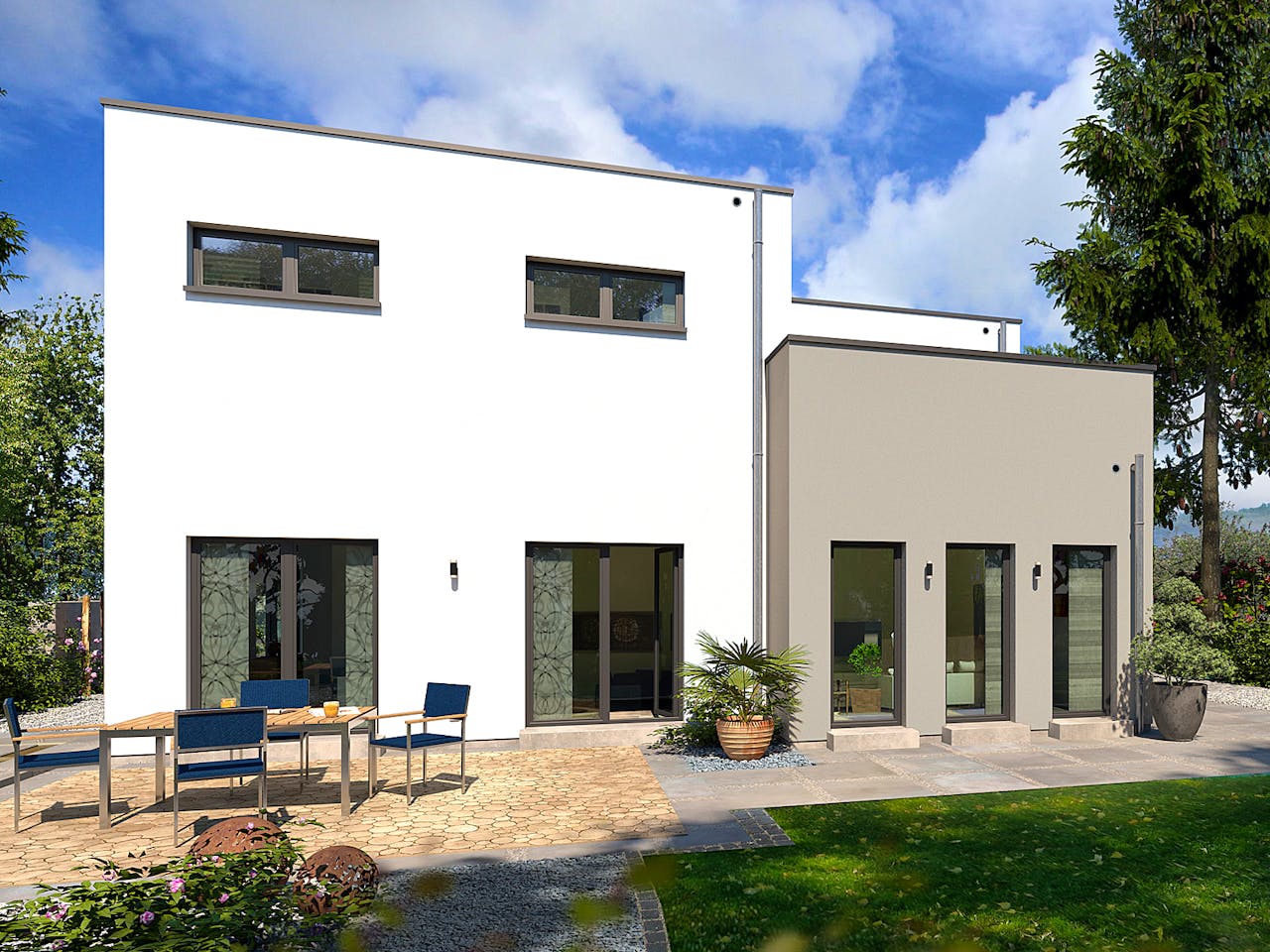 Fertighaus Cult 3 von allkauf haus, Cubushaus Außenansicht 1