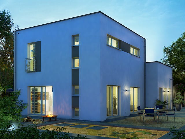 Fertighaus Cult 3 von allkauf haus, Cubushaus Außenansicht 3