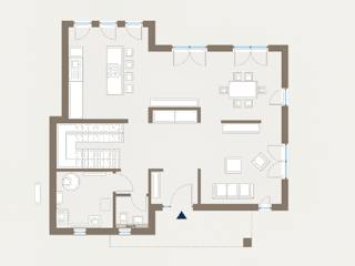 Fertighaus Cult 3 von allkauf haus, Cubushaus Grundriss 1