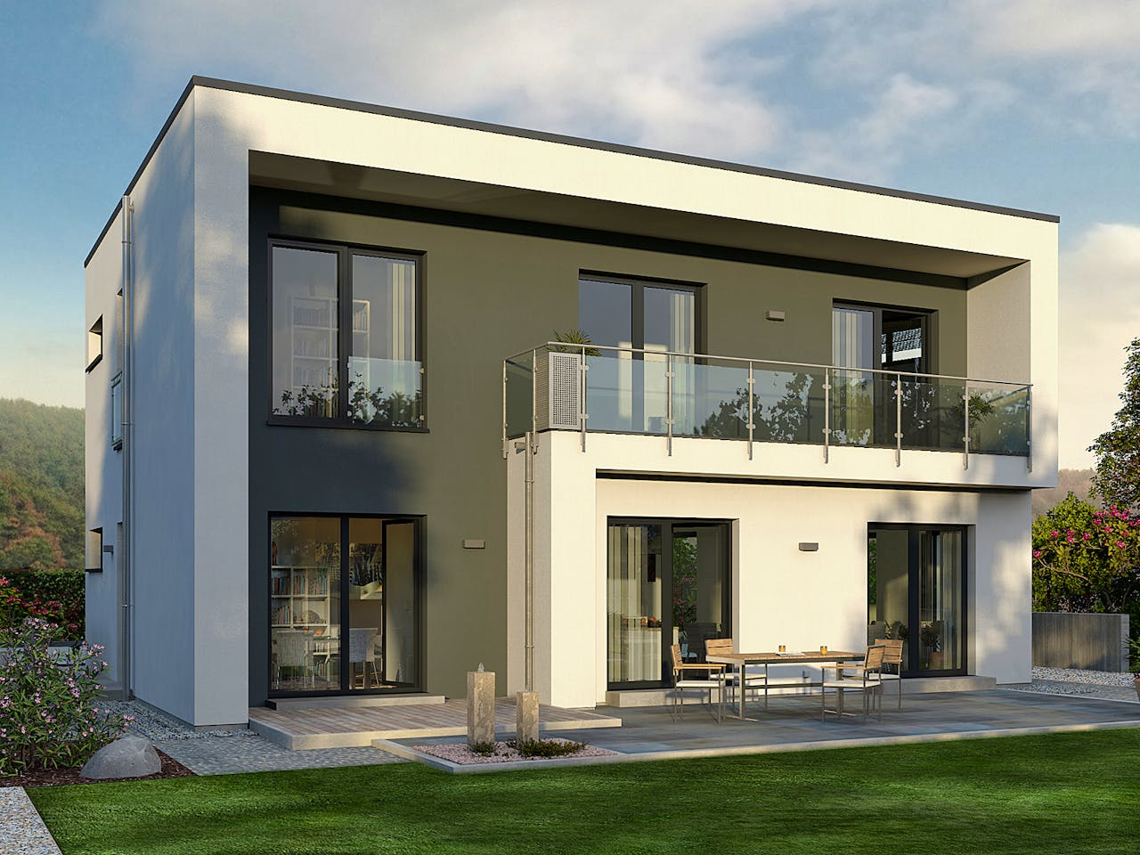 Fertighaus Cult 5 von allkauf haus, Cubushaus Außenansicht 1