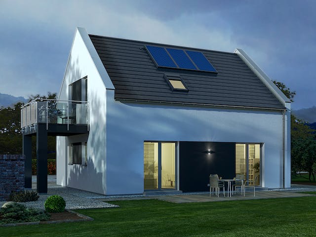 Fertighaus Generation 11 von allkauf haus, Satteldach-Klassiker Außenansicht 1
