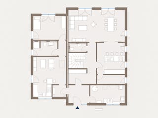 Fertighaus Generation 13 von allkauf haus, Stadtvilla Grundriss 1