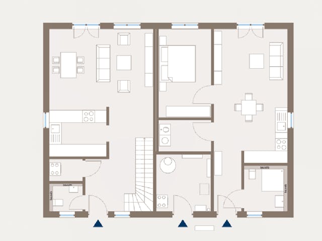 Fertighaus Generation 5 von allkauf haus, Satteldach-Klassiker Grundriss 1