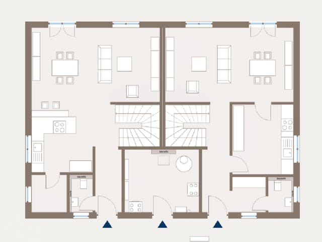 Fertighaus Generation 7 von allkauf haus, Satteldach-Klassiker Grundriss 1 Fertighaus Generation 7 von allkauf haus, Satteldach-Klassiker Grundriss 1